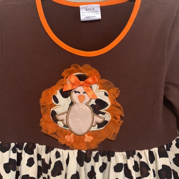 Other - Leopard print Thanksgiving Turkey Dress 🦃 Size 6 / 6X